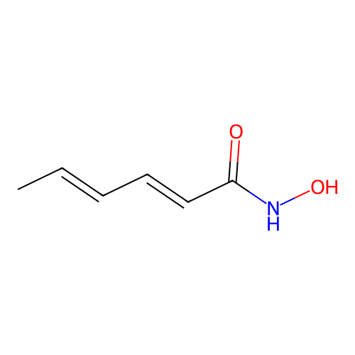 (2E,4E)-N-Hydroxy-2,4-hexadienamide structure