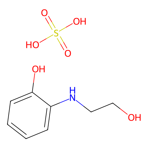 o-((2-Hydroxyethyl)amino)phenol sulphate structure