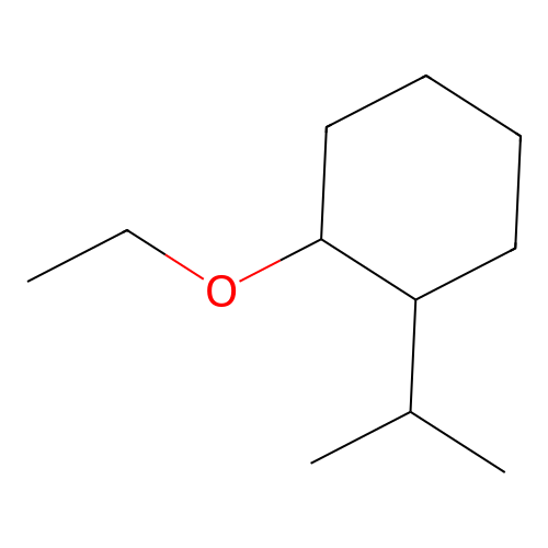 Cyclohexane, 1-ethoxy-2-(1-methylethyl)- structure
