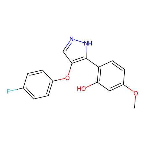 2-(4-(4-Fluorophenoxy)-1H-pyrazol-3-YL)-5-methoxyphenol structure