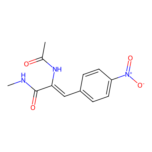 2-acetamido-N-methyl-3-(4-nitrophenyl)prop-2-enamide structure