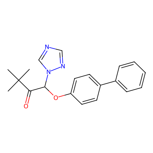 1-((1,1'-Biphenyl)-4-yloxy)-3,3-dimethyl-1-(1H-1,2,4-triazol-1-yl)butan-2-one structure