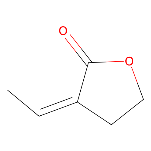 (3Z)-3-ethylidene-tetrahydro-furan-2-one structure