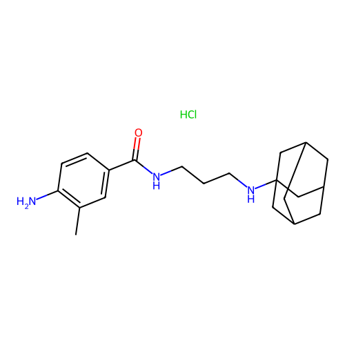 4-Amino-3-methyl-N-(3-(tricyclo(3.3.1.1(sup 3,7))dec-1-ylamino)propyl)benzamide 2HCl structure
