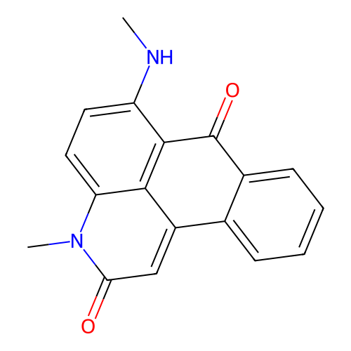 3-methyl-6-(methylamino)-3H-naphtho[1,2,3-de]quinoline-2,7-dione structure