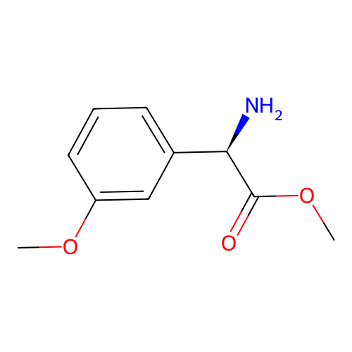 Methyl (alphaR)-alpha-amino-3-methoxybenzeneacetate structure