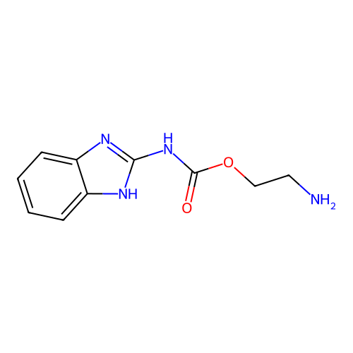 2-aminoethyl 1H-benzo[d]imidazol-2-ylcarbamate structure