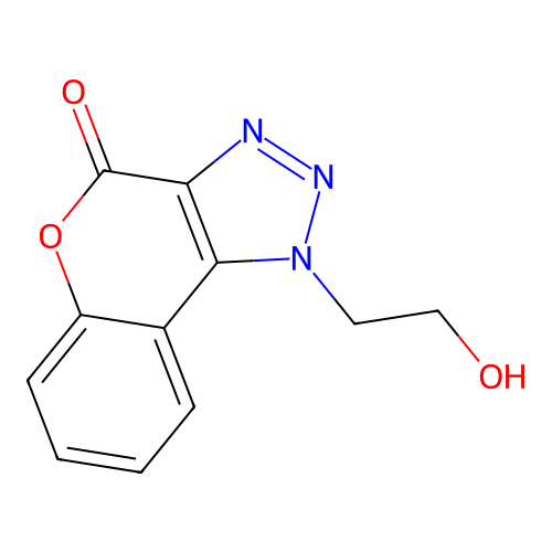 1-(2-Hydroxyethyl)chromeno[3,4-d]triazol-4-one structure