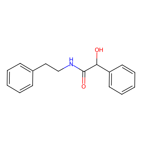 Benzeneacetamide,a-hydroxy-n-(2-phenylethyl)- structure