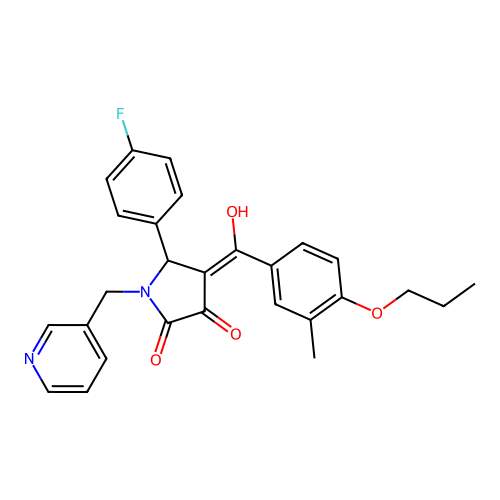 5-(4-fluorophenyl)-3-hydroxy-4-(3-methyl-4-propoxybenzoyl)-1-[(pyridin-3-yl)methyl]-2,5-dihydro-1H-pyrrol-2-one structure
