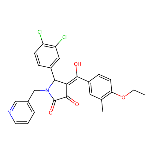 5-(3,4-dichlorophenyl)-4-(4-ethoxy-3-methylbenzoyl)-3-hydroxy-1-[(pyridin-3-yl)methyl]-2,5-dihydro-1H-pyrrol-2-one structure
