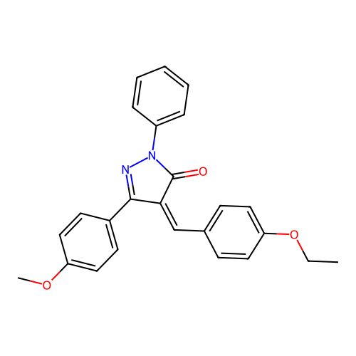 (4Z)-4-[(4-ethoxyphenyl)methylidene]-5-(4-methoxyphenyl)-2-phenylpyrazol-3-one structure