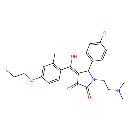 5-(4-chlorophenyl)-1-[2-(dimethylamino)ethyl]-3-hydroxy-4-(2-methyl-4-propoxybenzoyl)-2,5-dihydro-1H-pyrrol-2-one structure