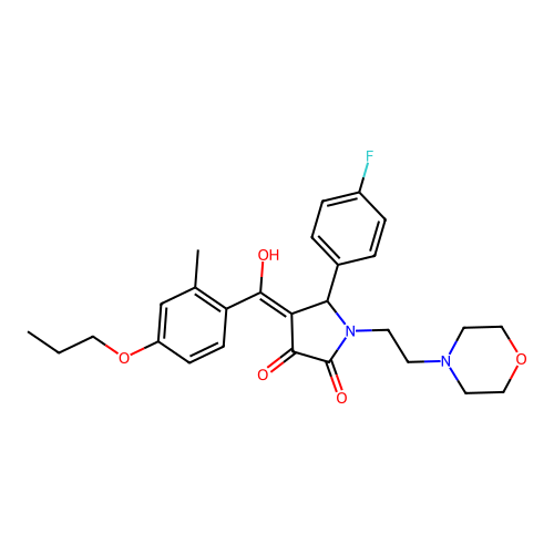 5-(4-fluorophenyl)-3-hydroxy-4-(2-methyl-4-propoxybenzoyl)-1-[2-(morpholin-4-yl)ethyl]-2,5-dihydro-1H-pyrrol-2-one structure