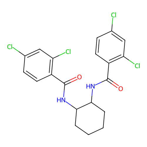N,N'-1,2-cyclohexanediylbis(2,4-dichlorobenzamide) structure