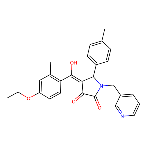 4-(4-ethoxy-2-methylbenzoyl)-3-hydroxy-5-(4-methylphenyl)-1-[(pyridin-3-yl)methyl]-2,5-dihydro-1H-pyrrol-2-one structure