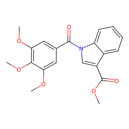 1-(3,4,5-Trimethoxy-benzoyl)-1H-indole-3-carboxylic acid methyl ester structure