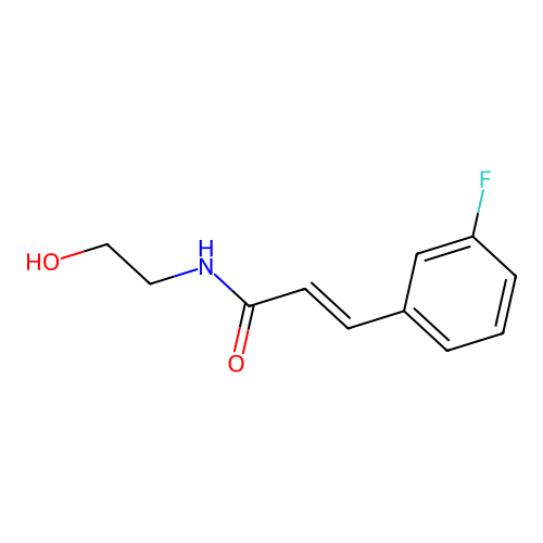 Cinnamamide, 3-fluoro-N-(2-hydroxyethyl)- structure