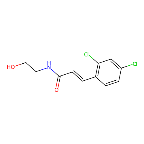 Cinnamamide, 2,4-dichloro-N-(2-hydroxyethyl)- structure
