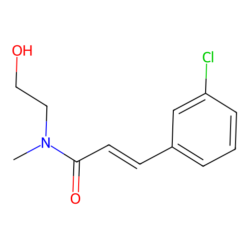 Cinnamamide, 3-chloro-N-(2-hydroxyethyl)-N-methyl- structure
