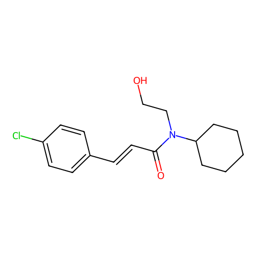 Cinnamamide, 4-chloro-N-cyclohexyl-N-(2-hydroxyethyl)- structure