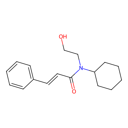 Cinnamamide, N-cyclohexyl-N-(2-hydroxyethyl)- structure