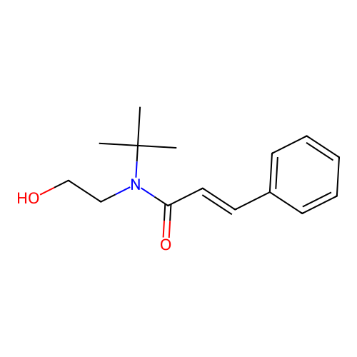 Cinnamamide, N-tert-butyl-N-(2-hydroxyethyl)- structure