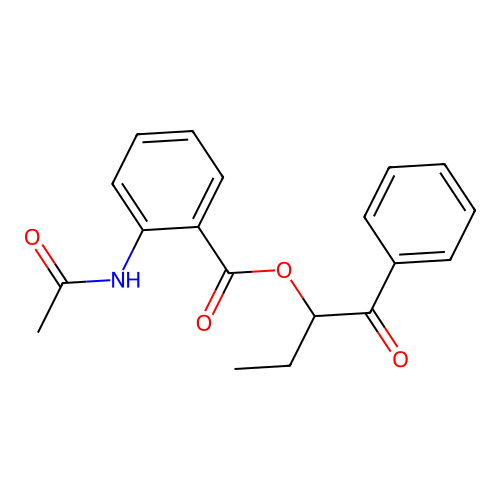 1-Oxo-1-phenylbutan-2-yl 2-(acetylamino)benzoate structure