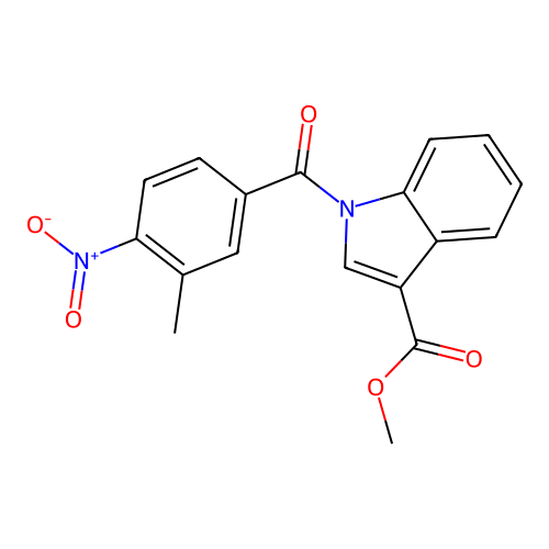methyl 1-(3-methyl-4-nitrobenzoyl)-1H-indole-3-carboxylate structure