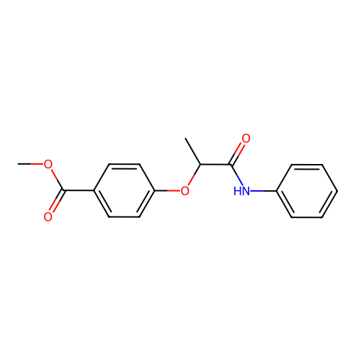 Methyl 4-(2-anilino-1-methyl-2-oxoethoxy)benzoate structure