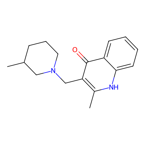 2-Methyl-3-[(3-methylpiperidin-1-yl)methyl]quinolin-4-ol structure