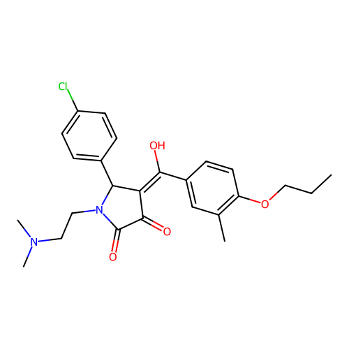 5-(4-chlorophenyl)-1-[2-(dimethylamino)ethyl]-3-hydroxy-4-(3-methyl-4-propoxybenzoyl)-2,5-dihydro-1H-pyrrol-2-one structure