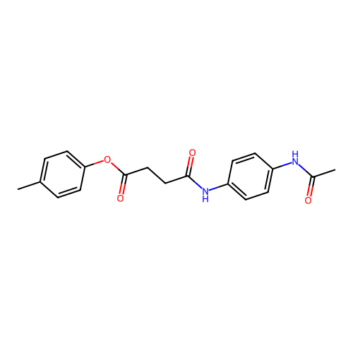 4-Methylphenyl 4-{[4-(acetylamino)phenyl]amino}-4-oxobutanoate structure