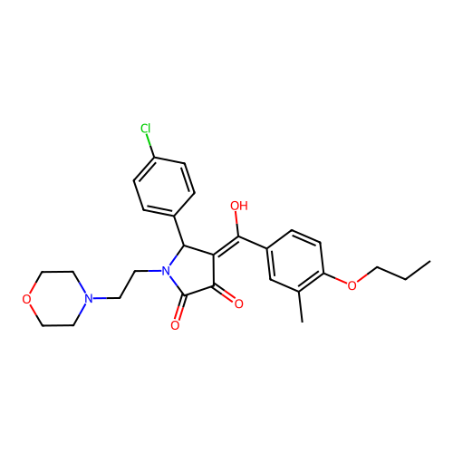 5-(4-chlorophenyl)-3-hydroxy-4-(3-methyl-4-propoxybenzoyl)-1-[2-(morpholin-4-yl)ethyl]-2,5-dihydro-1H-pyrrol-2-one structure