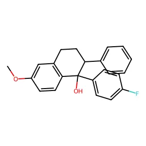 1,2,3,4-Tetrahydro-1-(p-fluorophenyl)-6-methoxy-2-phenyl-1-naphthol structure