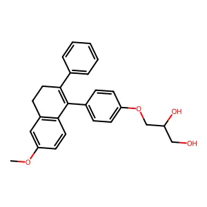 1-(p-(2,3-Dihydroxypropoxy)phenyl)-2-phenyl-6-methoxy-3,4-dihydronaphthalene structure