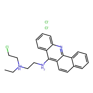 Benz(c)acridine, 7-(2-(2-chloroethylethylamino)ethylamino)-, dihydrochloride structure