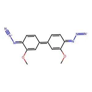 4,4'-Diazido-3,3'-dimethoxy-biphenyl structure