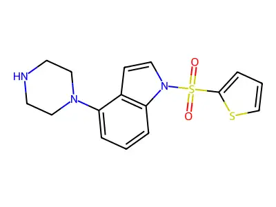 4-(1-Piperazinyl)-1-(2-thienylsulfonyl)-1H-indole structure