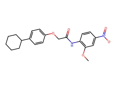2-(4-cyclohexylphenoxy)-N-(2-methoxy-4-nitrophenyl)acetamide structure