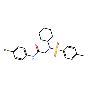 N-(4-bromophenyl)-2-[cyclohexyl-(4-methylphenyl)sulfonylamino]acetamide structure