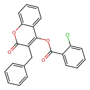 3-benzyl-2-oxo-2H-chromen-4-yl 2-chlorobenzoate structure