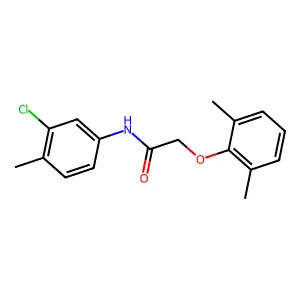 N-(3-chloro-4-methylphenyl)-2-(2,6-dimethylphenoxy)acetamide structure