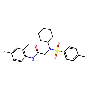 2-[cyclohexyl-(4-methylphenyl)sulfonylamino]-N-(2,4-dimethylphenyl)acetamide structure