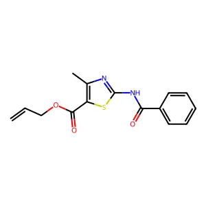 Prop-2-enyl 4-methyl-2-(phenylcarbonylamino)-1,3-thiazole-5-carboxylate structure