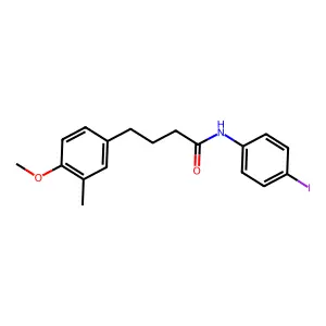 N-(4-iodophenyl)-4-(4-methoxy-3-methylphenyl)butanamide structure
