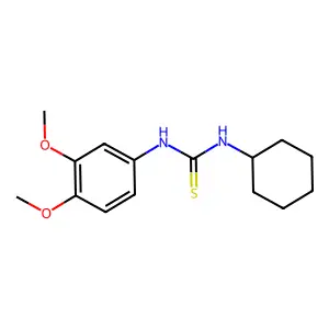 1-Cyclohexyl-3-(3,4-dimethoxyphenyl)thiourea structure