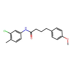 N-(3-chloro-4-methylphenyl)-4-(4-methoxyphenyl)butanamide structure