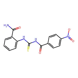 2-[(4-Nitrobenzoyl)carbamothioylamino]benzamide structure