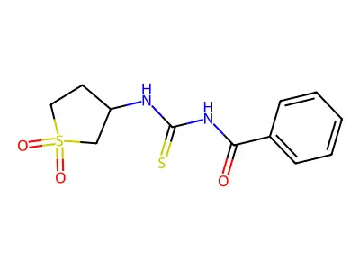 N-[(1,1-dioxothiolan-3-yl)carbamothioyl]benzamide structure